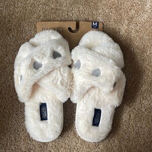 Fuzzy Open-Toed Slippers
